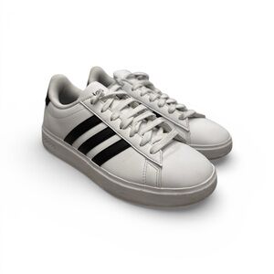 Adidas Advantage Clean Sneakers White Black | Size 6.5 | Cloudfoam Comfort